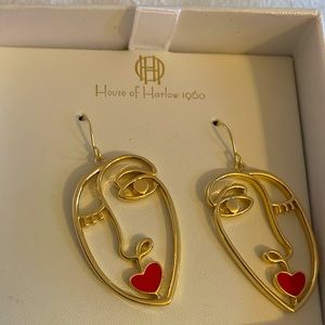 House of Harlow 1960 Face Earrings